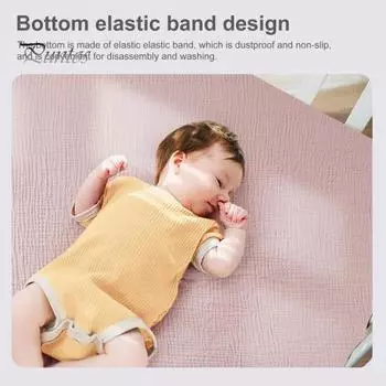 Встроенная простыня для кроватки, безопасная, удобная, стильная, из хлопка, с мягкой текстурой, нежное покрывало для максимального комфорта