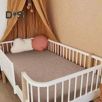 Встроенная простыня для кроватки, безопасная, удобная, стильная, из хлопка, с мягкой текстурой, нежное покрывало для максимального комфорта