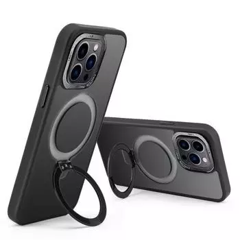 Встроенное магнитное кольцо-подставка для телефона, чехол-держатель, противоударный защитный чехол с кольцом, защитная крышка для телефона с камерой для For iphone 15 Pro Max светло-синий