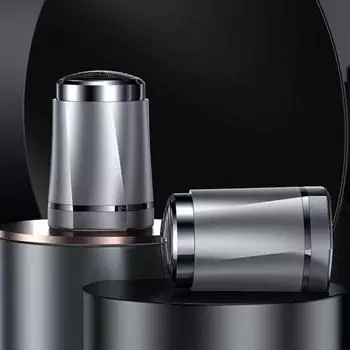 Встроенный бесшумный мотор с аккумулятором, острым лезвием, электрическая бритва для влажного и сухого бритья, карманный размер, для мужчин, бритва для бороды чёрный