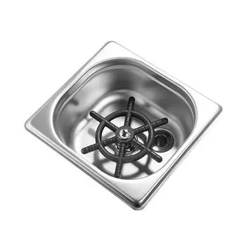 Встроенный ополаскиватель для стеклянной посуды для кухонной раковины, бутылкомоечная машина из нержавеющей стали с автоматическим распылением с несколькими отверстиями серебряный