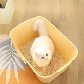 Встроенный открытый лоток для кошачьего туалета с защитой от брызг и домашних животных Cat Within 15kg зелёный