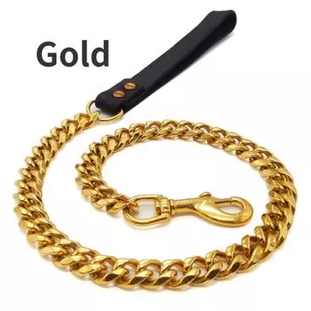 Встроенный поводок для домашних животных, плетеная цепочка из нержавеющей стали, поводок для прогулок с собакой, поводок для больших и средних собак, 19 мм 3.0*60cm