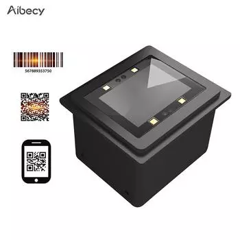 Встроенный сканер штрих-кода Aibecy, модуль считывания штрих-кода SelfInduction 1D2DQR, USB-сканер чёрный