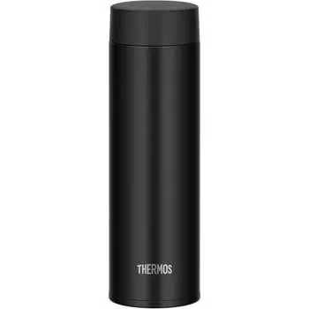 [Встроенный слив и прокладка, можно мыть в посудомоечной машине] Термос для воды, кружка с вакуумной изоляцией, 480 мл, черная, легко моется, все детали