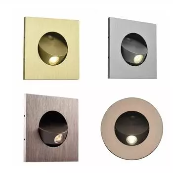 Встроенный светодиодный настенный светильник, вращение на 360 градусов, регулируемый угол наклона, скрытый, прикроватный светильник, складной выключатель, светильник для лестницы Warm White (2700-3500K)