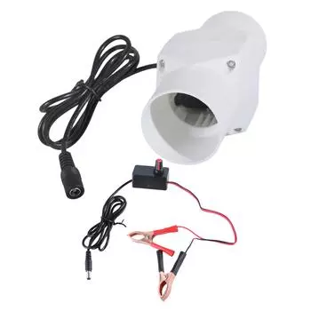 Встроенный воздуходув 12В Вентиляционный воздуходув Воздуховыпускное отверстие Встроенный Морской Трюмный Мощный Вентилятор для вентиляции двигателя Трюмный воздуходув 46MM
