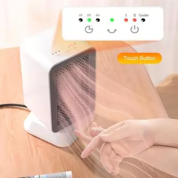 Встряхивающая голова, бесшумный нагрев, небольшой нагреватель, вентилятор, быстрый нагрев, интеллектуальный контроль температуры для дома UK Plug