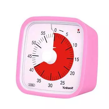 VT01 60-минутный визуальный таймер, бесшумный менеджер времени обратного отсчета, устойчивый к падению будильник, таймер «сделай сам» для студентов, обучающий кухонный инструмент