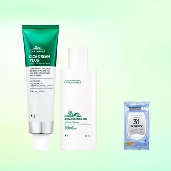 VT Cica Cream Plus 100 мл + Cica Essence Sun 100 мл