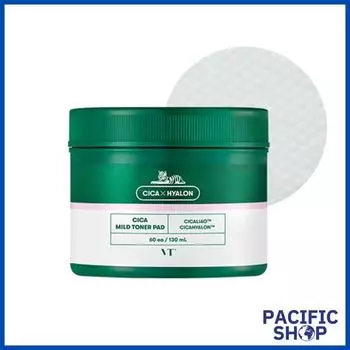 [VT] Cica Mild Toner Pad 60 подушечек, 130 мл