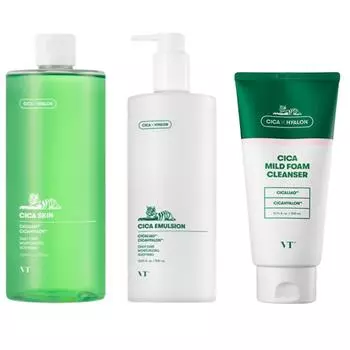 VT Cica Skin 510 мл, Cica Emulsion 500 мл и Cica Mild Foam Cleanser 300 мл Выберите один из трех 300ml