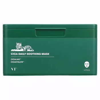VT Cosmetics, Cica Daily Soothing Beauty Mask, 30 sheets, 350g