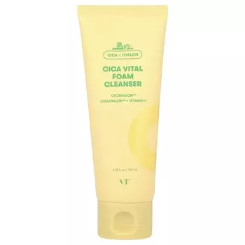 VT Cosmetics, очищающая пенка Cica Vital, 3,38 жидких унций (100 мл)