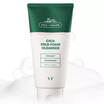 VT cosmetics VT CICA Mild Foam Cleanser 300ml - очищающая пенка для умывания.