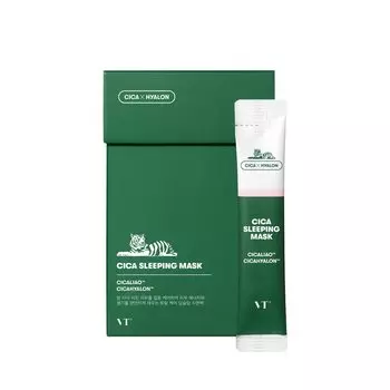 VTCOSMETICS Cica Sleeping Mask Увлажняющая маска для чувствительной сухой и грубой кожи (30 штук) кожа, кожа, уход, забота,