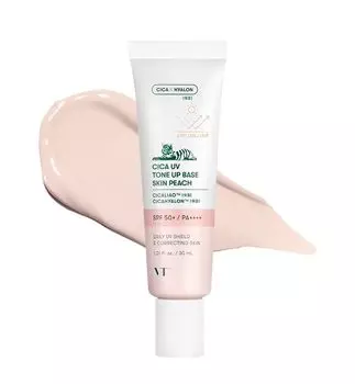 VTCOSMETICS Cica UV Tone Up Base Sensitive Skin Dry Skin Skin Care Основа под макияж UV Care Ruddy Transparency Korean Cosmetics CICA [Оригинальный продукт]