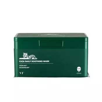 VTCOSMETICS [Genuine Product] Cica Daily Soothing Mask Face Mask 30 Sheets (x 1) Moisturizing Sensitive Skin Dry Skin Skin Care Rough Skin Care Pore C