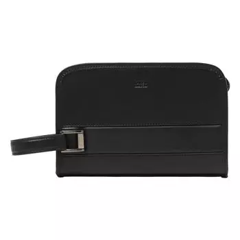 Вторая сумка из натуральной кожи Bolton 702231 клатч из коровьей кожи черного цвета [Takeo Kikuchi] Мужская [01]