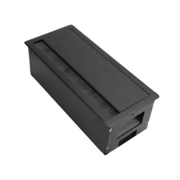 Втулка для шнура на компьютерном столе, прямоугольный органайзер для проводов, заглушка для экономии места на нитке чёрный