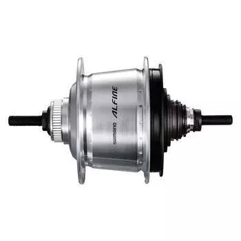 Втулка с внутренним переключением передач SHIMANO 36H Вал 187 мм 135 мм Совместима с ротором с центральным фиксатором Серебристый ISGS70018AS ALFINE 8-скоростная SG-S7001 длина OLD серебряный
