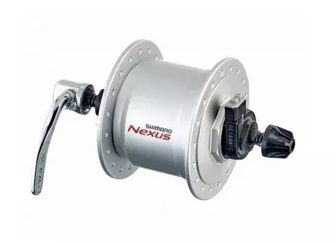 Втулка SHIMANO динамо серебристая 32H QR E2 EDHC30002NQBAS DH-C3000 6V-2.4W OLD100mm