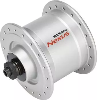 Втулка SHIMANO динамо серебристая 32H QR E2 EDHC30003NQBASG DH-C3000 6V-3.0W OLD100mm серебряный