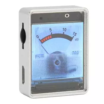 VU Meter Aluminium Alloy Shell 1.3 Inch Display Voice Activated Button Adjustment VU Panel Meter