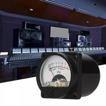 VU-метр, 2 шт. Панельные измерители уровня громкости, теплая подсветка, аналоговый дБ, индикатор уровня звука, запись и аудио 2 Pcs