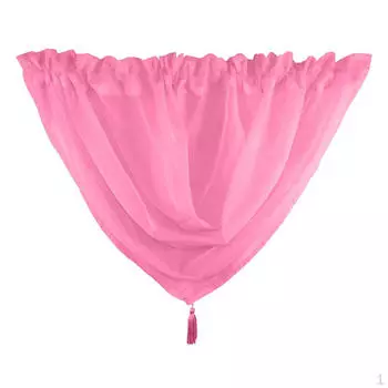 Вуаль Swag с веревкой - ламбрекен, тюлевые шторы, 45x45 см Wine Red