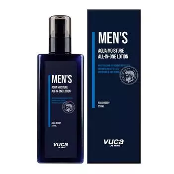 Vuka Men s Aqua Moisture All-in-One Lotion с аквадревесным ароматом, 250 мл, 1 шт.