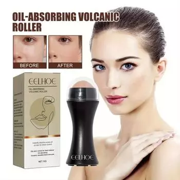 Вулканический камень, впитывающий масло, роликовый массажер, глубокое очищение кожного сала, удаление черных точек, закупорка прыщей, укрепление кожи лица