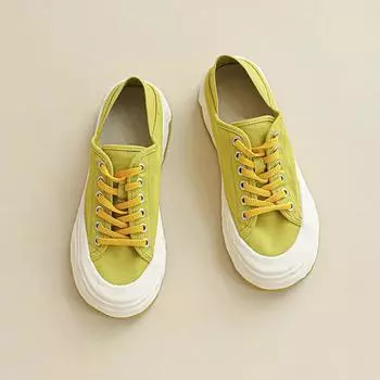 Вулканизированная обувь для женщин 2024 года, лето, новые, яркие цвета, универсальные, повседневные, толстые, парусиновые туфли, женская обувь, массивные кроссовки 35 чёрный