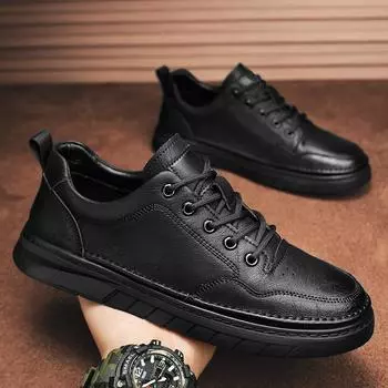 Вулканизированные кроссовки для мужчин, трендовые повседневные кожаные туфли, роскошные кроссовки для бега, корейские мужские кроссовки для ходьбы и бега 2024 39