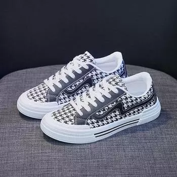 Вулканизированные туфли женские весенние повседневные туфли на плоской подошве со шнуровкой парусиновые туфли для женщин кроссовки 35