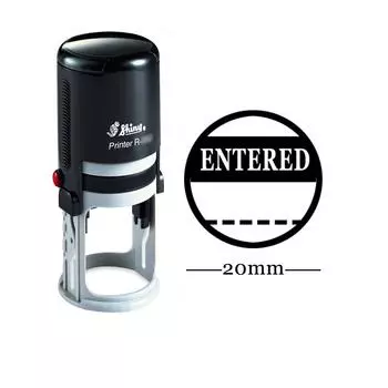 ВВОДИМЫЙ Круглый Самостоятельно Наносимый Краской Офисный Стационарный Штамп Персонализированный Индивидуальный Блестящий 20 мм Резина Impression Area: 20 mm фиолетовый