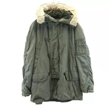 ВВС США 80-х DLA Винтажная летная куртка N-3B M Военная куртка Капюшон Мужская Б/У