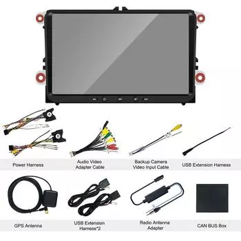 VW 9-дюймовый универсальный Android 11 автомобильный стерео CarPlay головное устройство Bluetooth FM радио GPS для VW Passat Golf MK5 MK6 Jetta T5 EOS POLO Quad Core