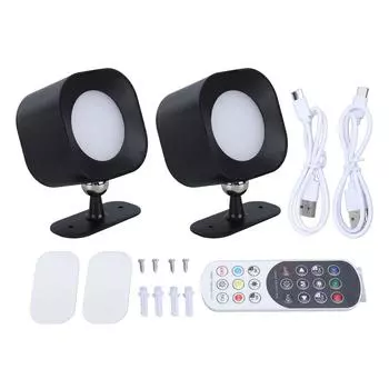 Вверх-вниз светодиодный настенный светильник с вращением на 360°, работающий от аккумуляторной батареи, с дистанционным сенсорным управлением, регулируемый