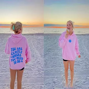 Вы именно там, где вам нужно быть. Женские хлопковые универсальные повседневные карманные костюмы из хлопка с длинными рукавами. Утепленные женские толстовки для творчества. S розовый