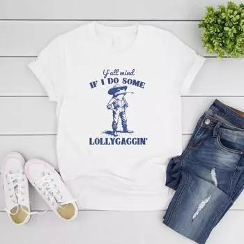 Вы все не против, если я сделаю Lollygagging футболка смешная лягушка графические футболки милая лягушка футболка с коротким рукавом ретро женская одежда S серый