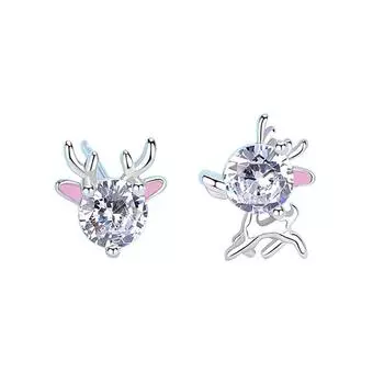 Вы - женщина с серьгами-гвоздиками, модный темперамент, персонализированные и универсальные серьги в виде маленьких рогов лося