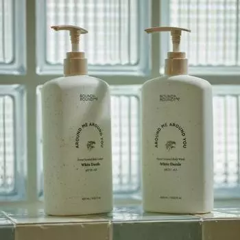 Выберите 1 из 2 лосьонов/гелей для тела с лесным ароматом Round Around [White Dazzle] Body Lotion 400ml