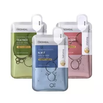 Выберите 1 из 3 нюдовых гелевых масок Mediheal (NMF/коллаген/чайное дерево) 1 piece of collagen