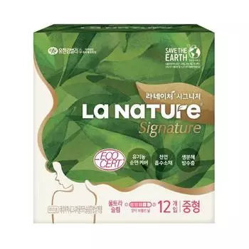 Выберите 1 из 6 гигиенических салфеток La Nature Signature (Ультратонкий / Подкладка / Макси-тонкий),Корейские женские товары La Nature Ultra Slim Large 10P
