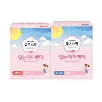 Выберите 2 типа удобных повседневных трусиков. (средний/большой 4P),Корейские женские товары Wearing day panties M 4P