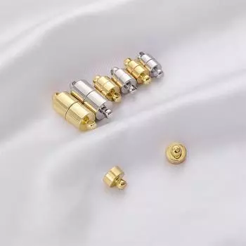 Выберите размер, медная цилиндрическая магнитная пряжка для изготовления ювелирных изделий, браслет, ожерелье, аксессуары «сделай сам» 5*12mm золотой