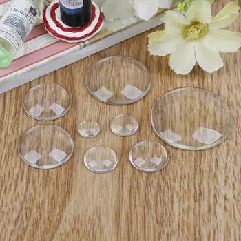 Выберите размер, прозрачный стеклянный кабошон с плоской задней частью для украшения ювелирных изделий, изготовление колец своими руками, материалы 25mm 10pcs прозрачный