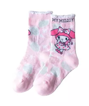 Выбираемые короткие 1 Cinnamoroll Hello My Kuromi 15 см 16 см 17 см 18 см 19 см 20 см My Melody светло-розовые [Sanrio] Носки, Носки, Детские, Типы, Длина, Пара,