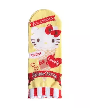 Выбираемые пары для родителей и короткие 1 Cinnamoroll Hello Kitty My Melody Kikirara Kuromi Goods 23 см 24 см 25 см Hello Kitty желтые носки [Sanrio],